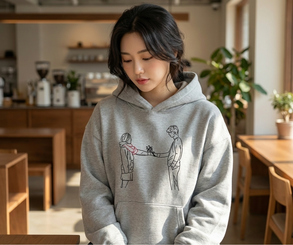 The Soulmate - Custom Photo Outline Hoodie